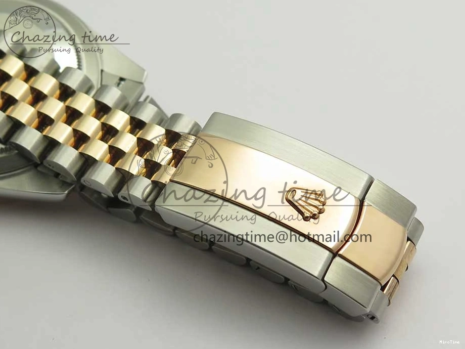 MiroTime 0501 Timeless DateJust 36mm 904 SS RG Wrapped 116231 GMF Gray Diam Dial on SS RG Wrapped Jubilee Bracelet A 3272